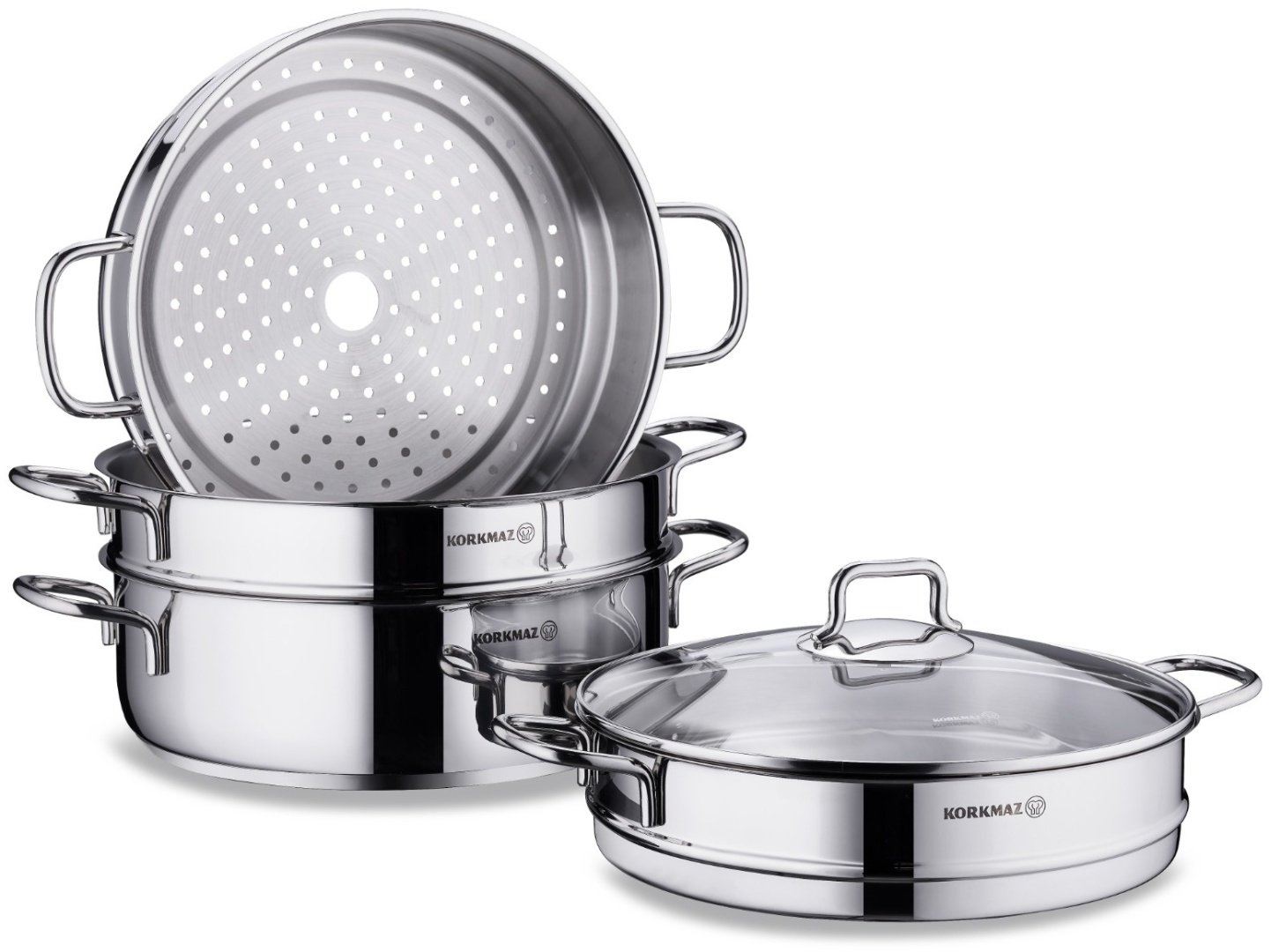 Мантоварка Korkmaz Perla Manti Cookware Set 28см 5л