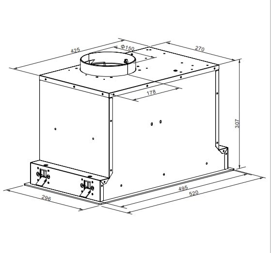 Вытяжка Hofmann HIB60BG1HF черный купить,NaN