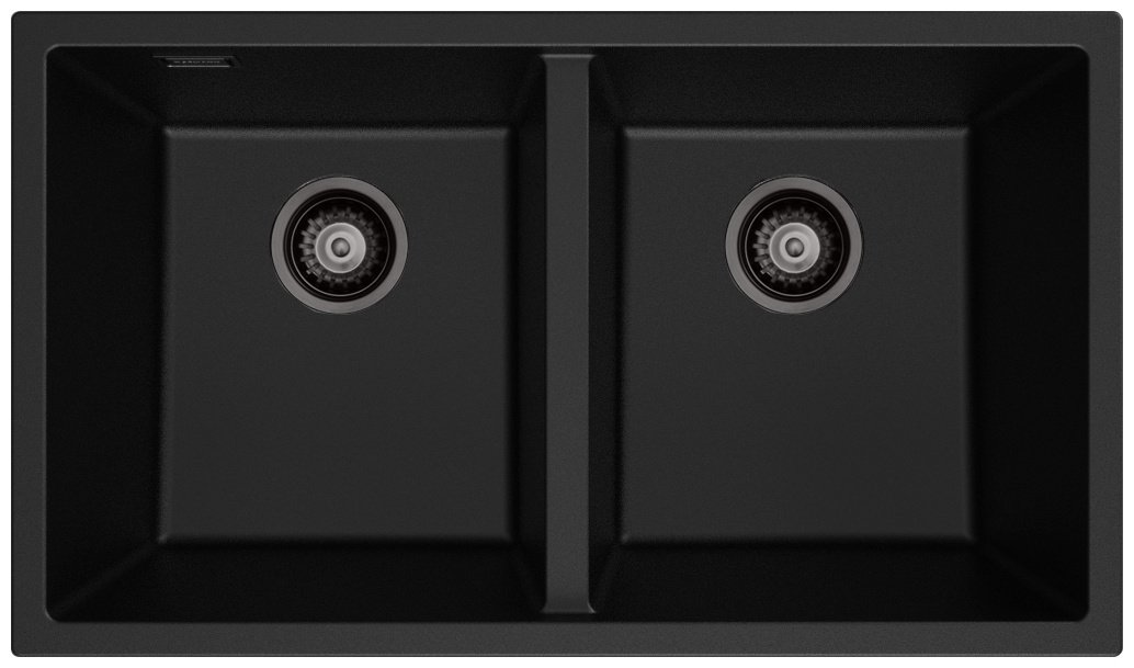 Кухонная мойка Hofmann SSDB7946MB HF 45х78х24 см, гранит, тон черный купить,NaN