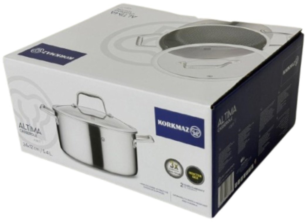 Кастрюля Korkmaz Altıma Casserole 24х12см 5.4л