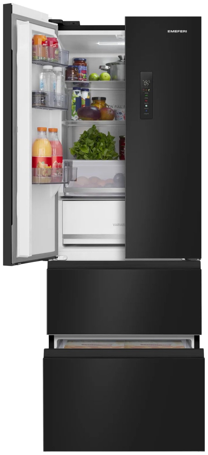 Холодильник MEFERI MFR70BK TOTAL NO FROST FRENCH DOOR ULTRA черный купить,NaN