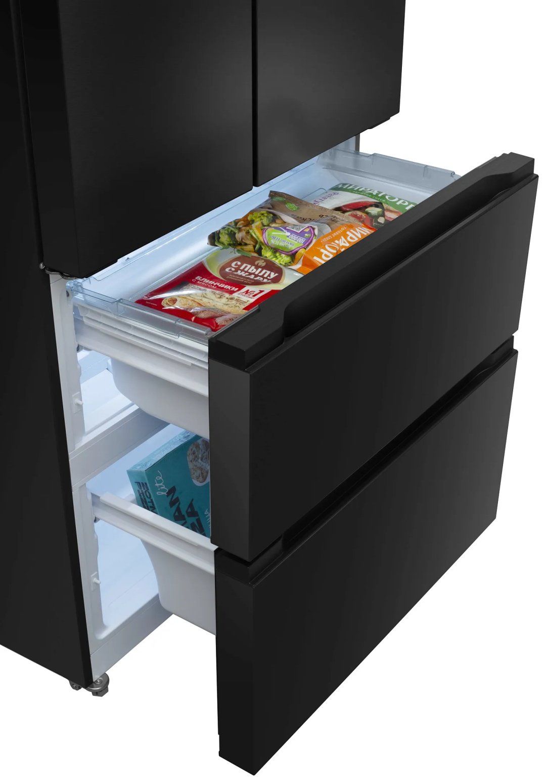 Холодильник MEFERI MFR83BLACK IX TOTAL NO FROST FRENCH DOOR COMFORT черный купить,NaN
