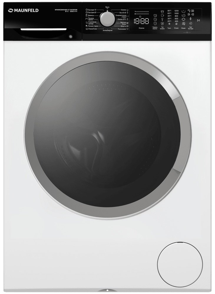 Стиральная машина MAUNFELD MFWM128WH400 ST INVERTER белый