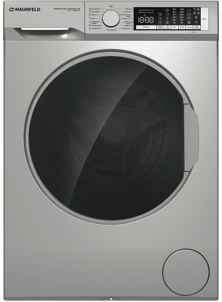 Стиральная машина MAUNFELD MFWM128SL300 ST INVERTER SLIM серый купить,NaN