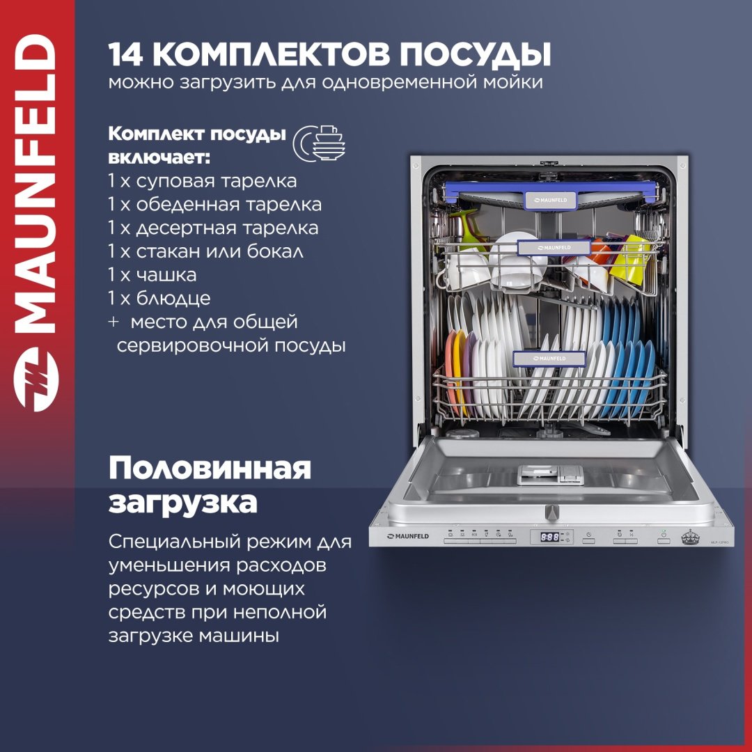 Посудомоечная машина MAUNFELD MLP-12PRO белый