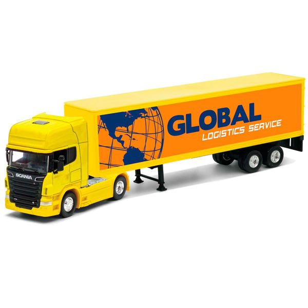 Грузовик Welly 1:64-68 Scania V8 желтый купить,NaN