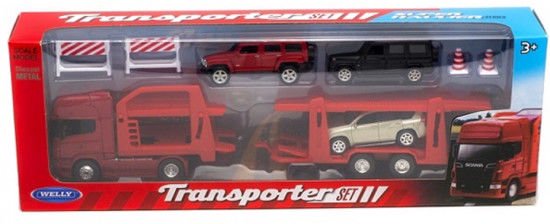 Игровой набор Welly автовоз с вседорожными 3 машинами 68023A купить,NaN