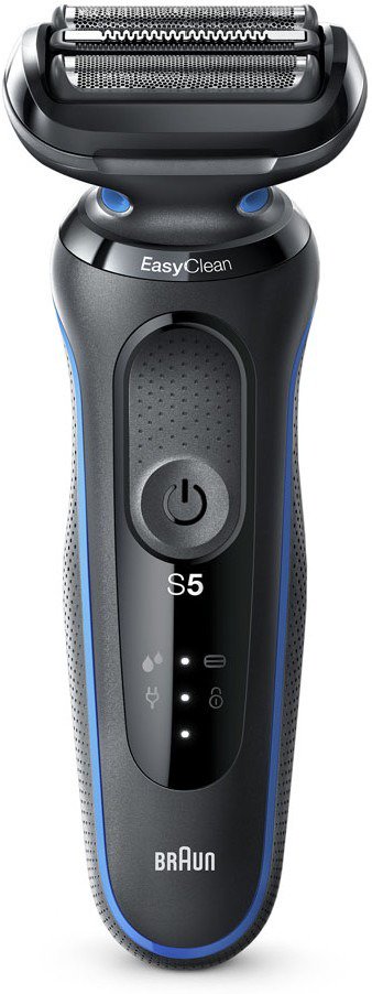 Бритва Braun 50-B1200s черно-синяя