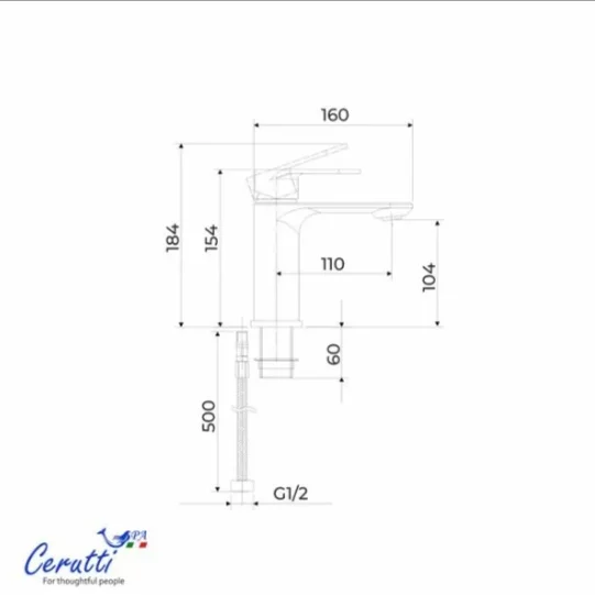 Смеситель для раковины CeruttiSPA Orazio хром купить,NaN