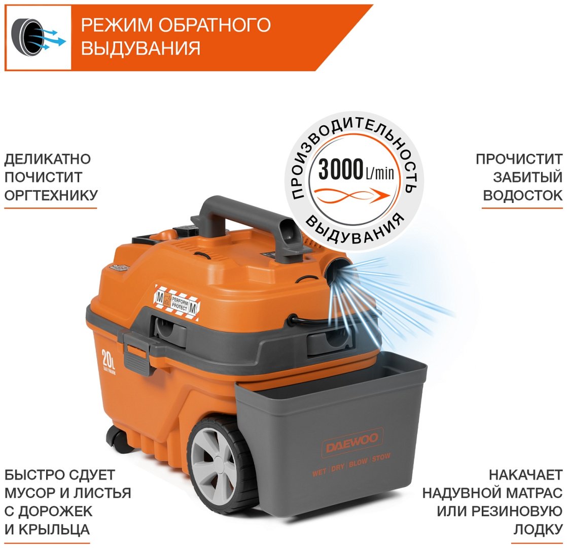Строительный пылесос Daewoo Power Products DAVC 2000S купить,NaN