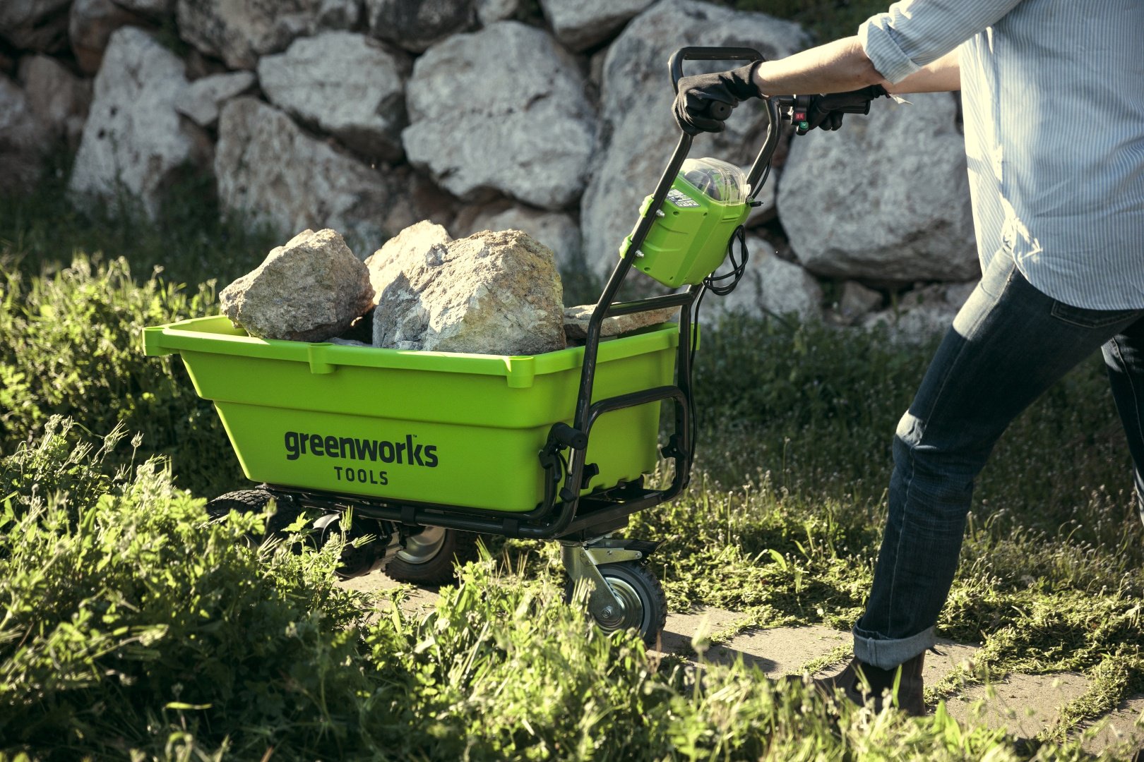 Greenworks тележка для сада G40GCK4 (7400007UBRU) купить,NaN