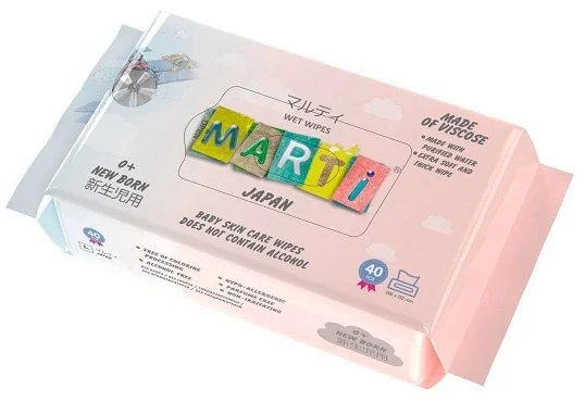Детские влажные салфетки Marti 40 шт