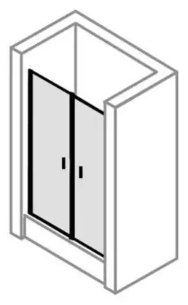 Душевое ограждение Duschwelten МК 450 PT 900 5353001001004 5 mm 90х190см