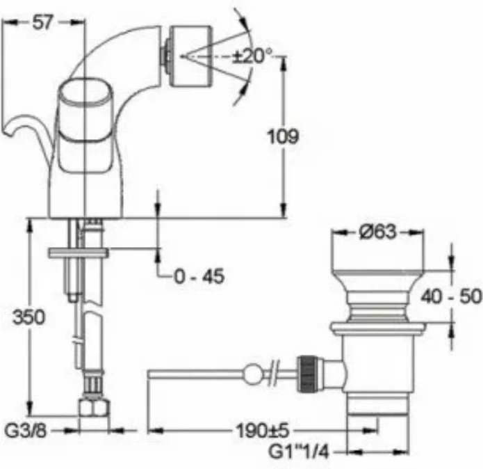 Смеситель для биде Jacob Delafon Talan E10088RU-CP хром купить,NaN