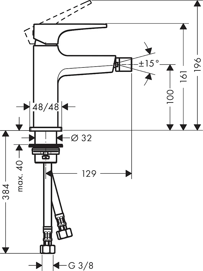 Смеситель для биде Hansgrohe Metropol 32520000 хром  купить,NaN