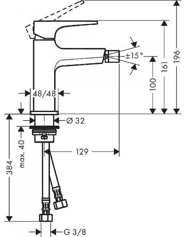Смеситель для биде Hansgrohe Metropol 32520140 бронза купить,556700