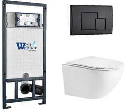 Инсталляция комплект WeltWasser MM50762 MARBERG 507 + MERZBACH 043 GL-WT + MAR 507 SE MT-BL белый