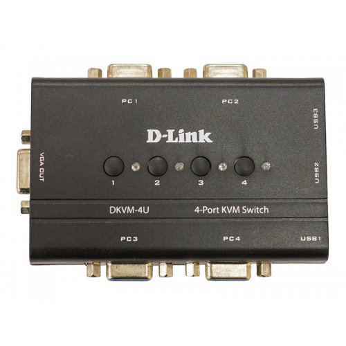 Переключатель D-LINK DKVM-4U черный купить,NaN