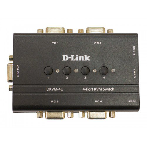 Переключатель D-LINK DKVM-4U черный купить,NaN