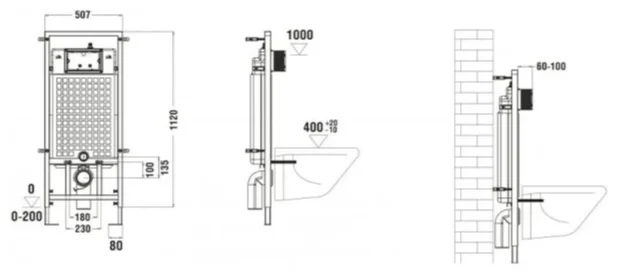 Инсталляция комплект WeltWasser MB5071 MARBERG 507 + BAARBACH 004 GL-WT + MAR 507 RD белый купить,151500