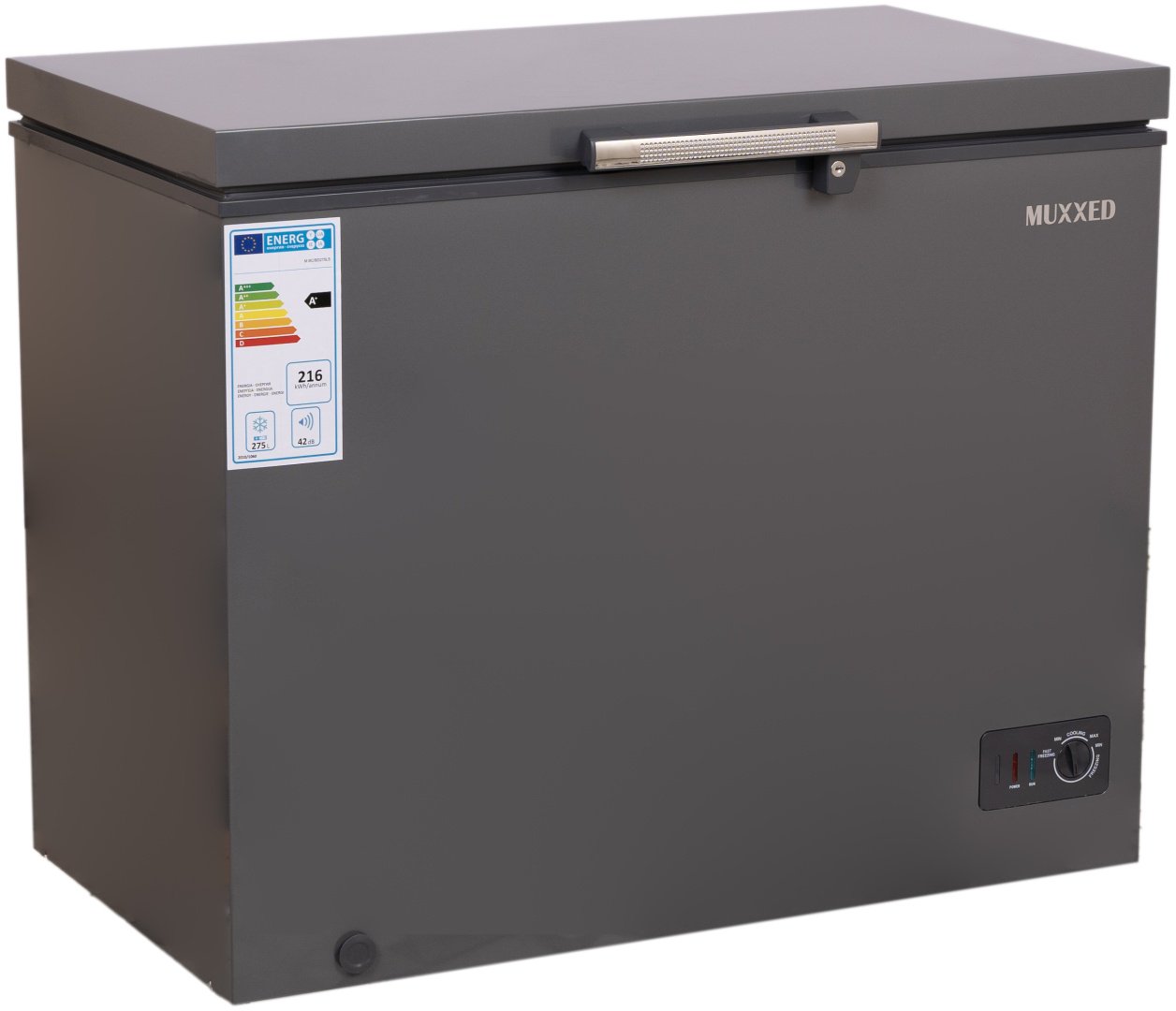 Морозильник Muxxed M BC/BD 275 ALS 275 л серый