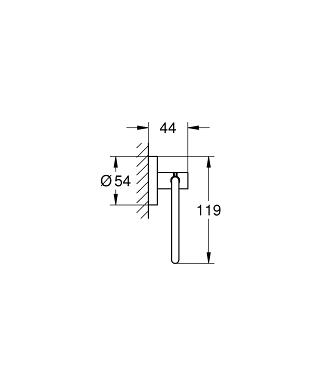 Держатель для туалетной бумаги Grohe Essentials 40689001 хром купить,NaN
