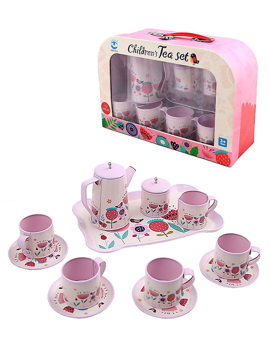 Игровой набор YTY Toys Посуда Розовый цветок 14шт купить,NaN