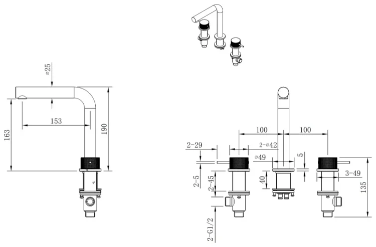 Смеситель Abber Emotion 316 AF8808BST брашированная сталь купить,248300