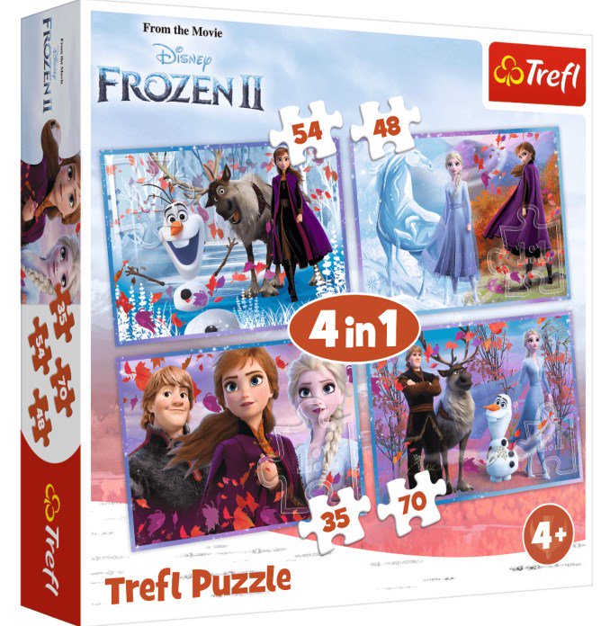 Пазл Trefl Frozen 4-в-1  Путешествие в неизвестность купить,NaN