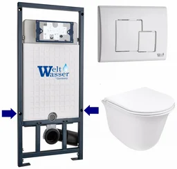 Инсталляция комплект WeltWasser MT5075 MARBERG 507 + TELBACH 004 GL-WT + MAR 507 SE GL-WT белый