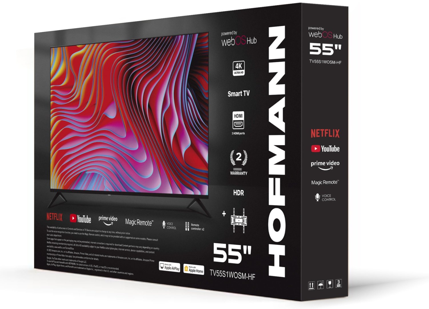 Телевизор 55" (140 см) Hofmann TV55S1WOSMHF LED 4K UHD Black