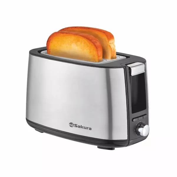 Тостер Sakura SA-7611S Elegant черно-серебристый купить,NaN