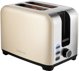 Тостер Brayer BR2111 бежево-серебристый