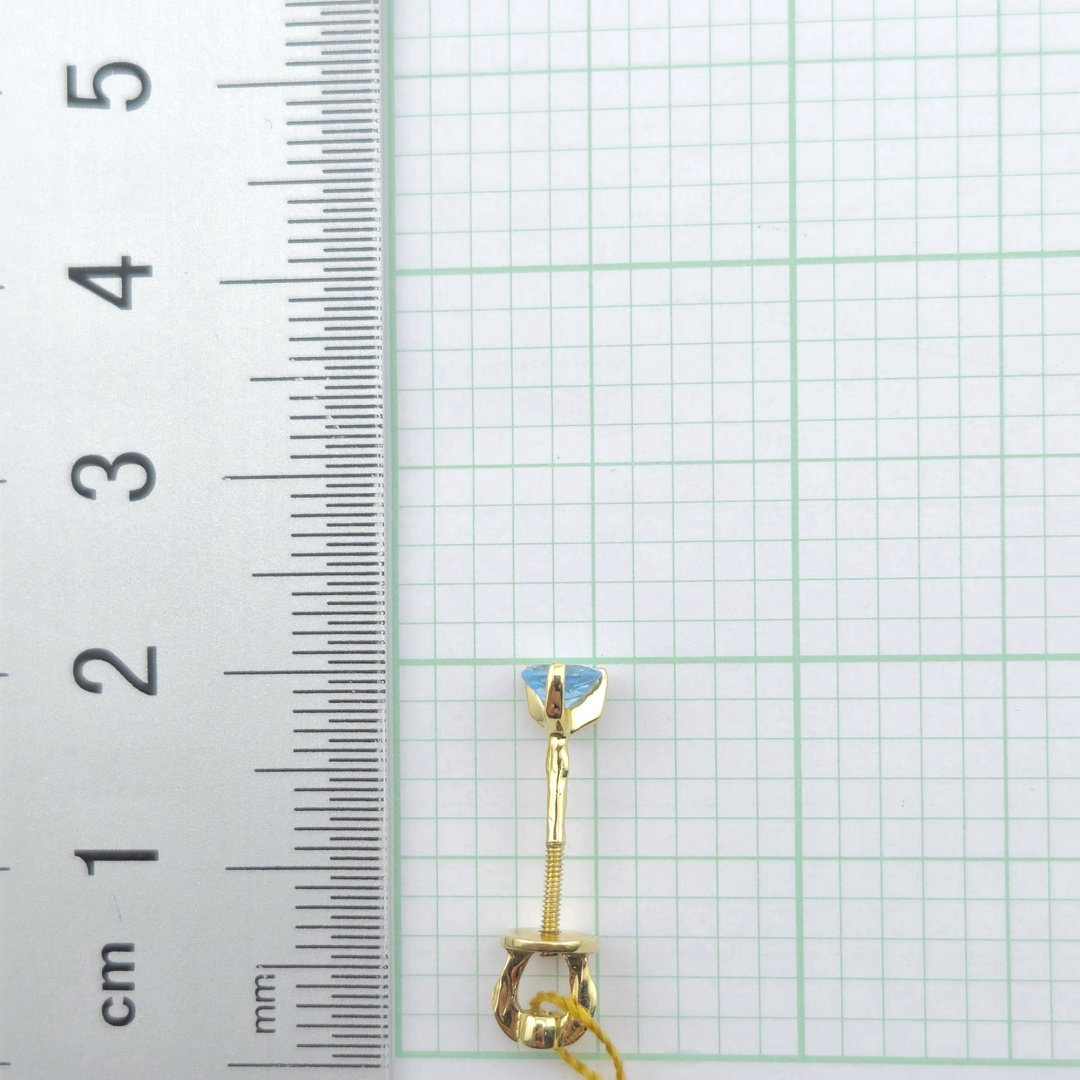 Пусеты GOLDOS С182-25 вес 1.1 г золото, топаз купить,130000
