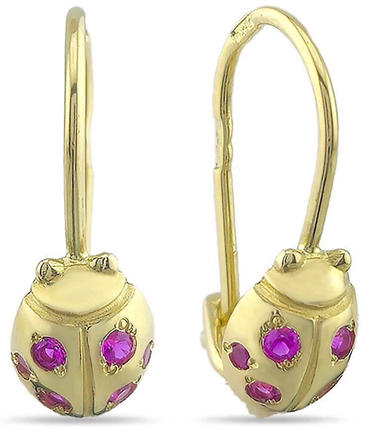 Серьги GOLDOS 120390 вес 1 г золото, фианит купить,NaN