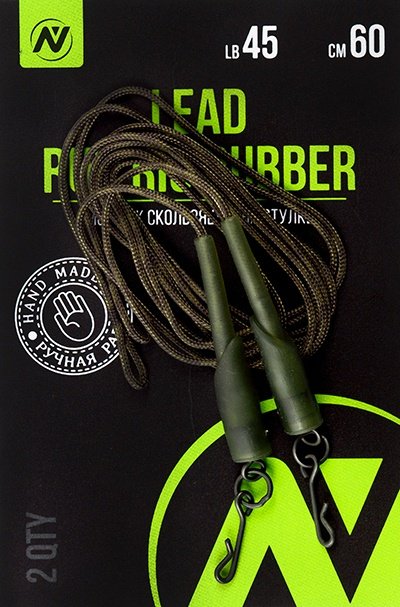 VN Tackle Lead run rig rubber 65lb 60см 2шт