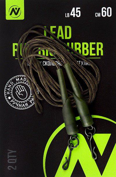 VN Tackle Lead run rig rubber 65lb 60см 2шт