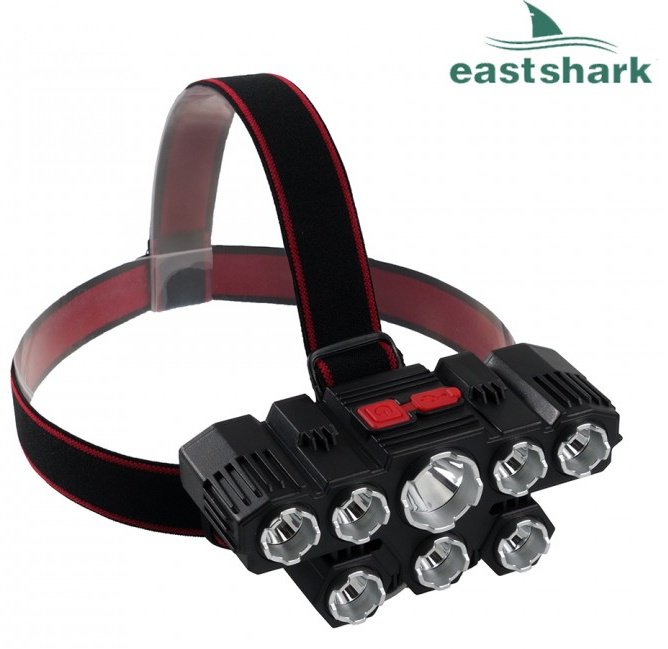 Фонарь East Shark 7478684 налобный черный