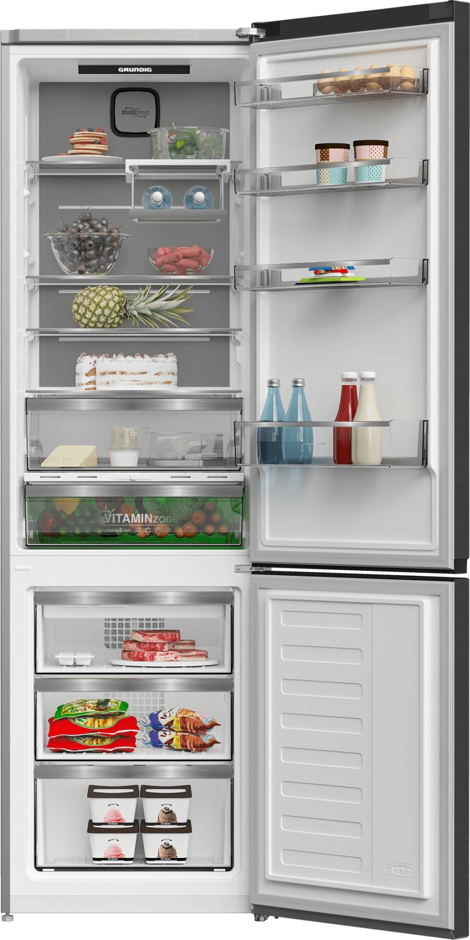 Холодильник Grundig GKPN 669307 FXD черный купить,NaN