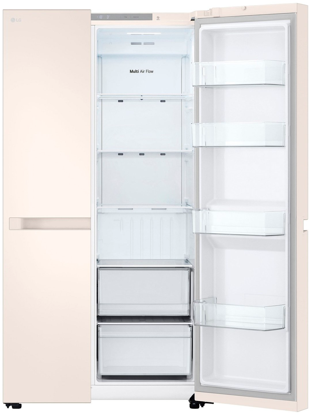 Холодильник LG GC-B257KEHW бежевый купить,NaN