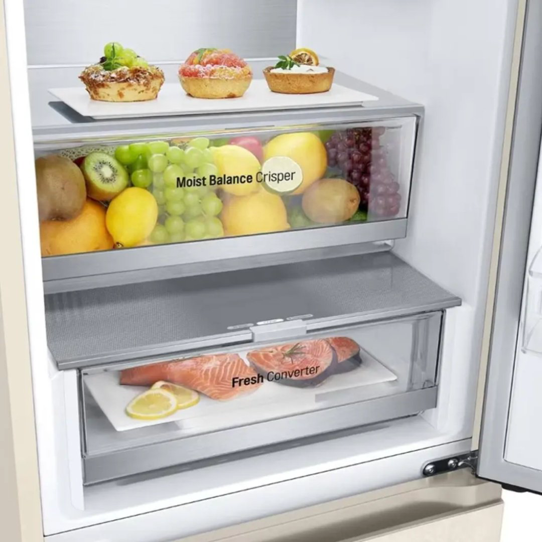 Холодильник LG GC-B459FEPW.ASEQCIS бежевый купить,389990