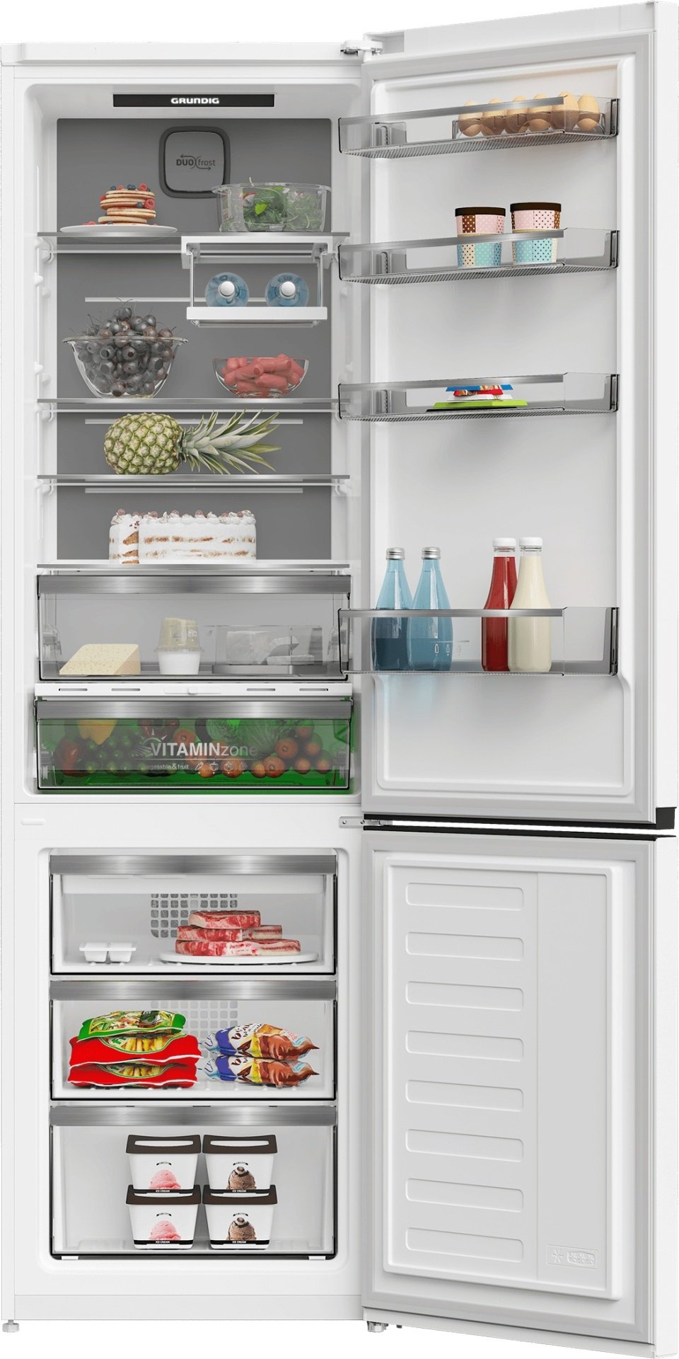 Холодильник Grundig GKPN669307FW белый