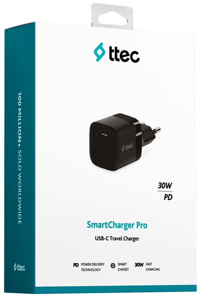 Зарядное устройство TTEC SmartCharger 30W PD черный - ForteMarket Зарядное устройство TTEC SmartCharger 30W PD черный купить,0