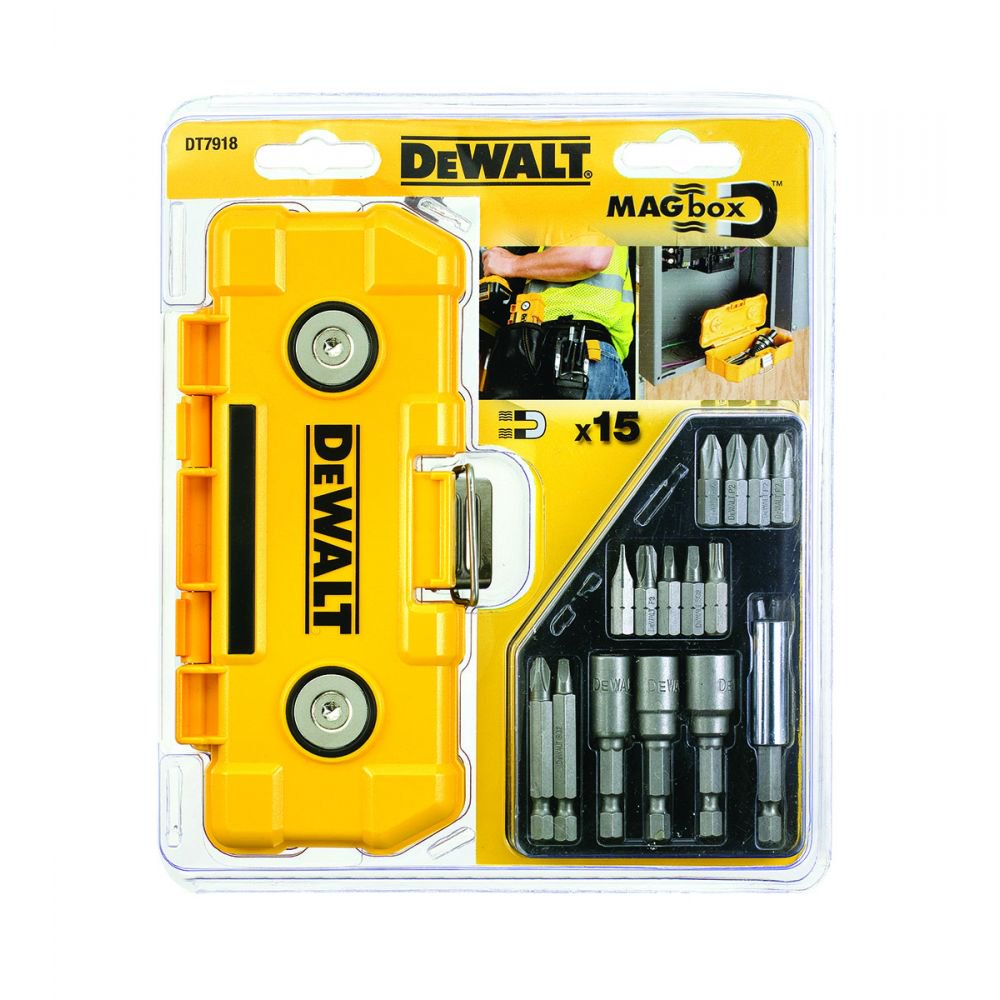 Набор бит и торцевых головок DeWalt DT7918 15 предметов 