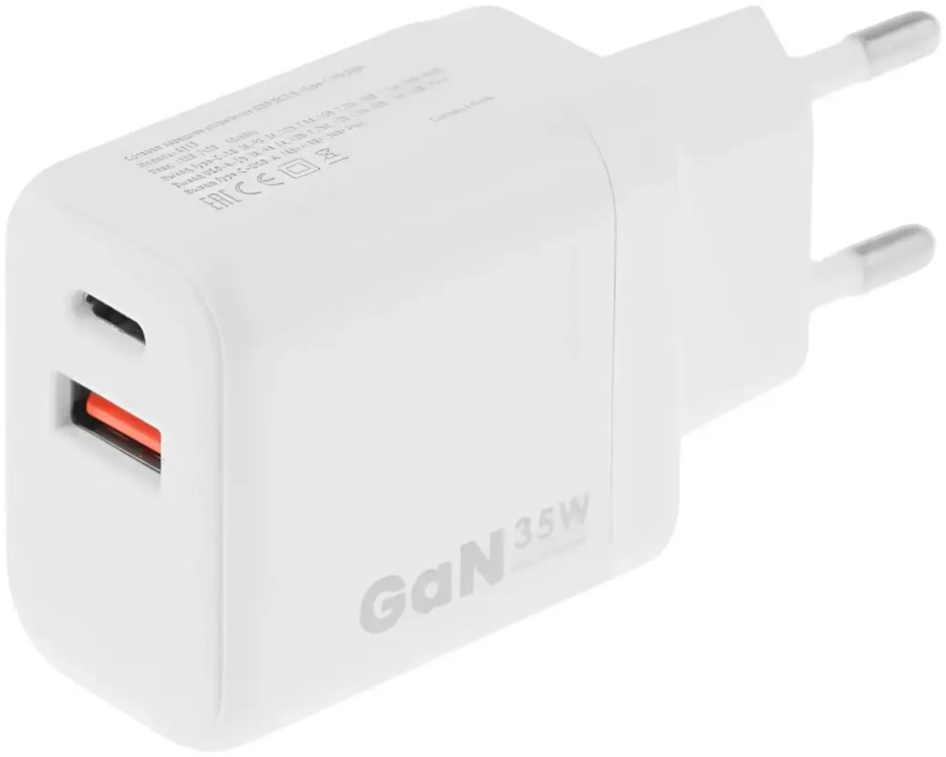 Зарядное устройство BoraSCO Super Charge PD+QC 35W Type-C - Type-C White (52387) USB, USB Type-C белый купить,10990