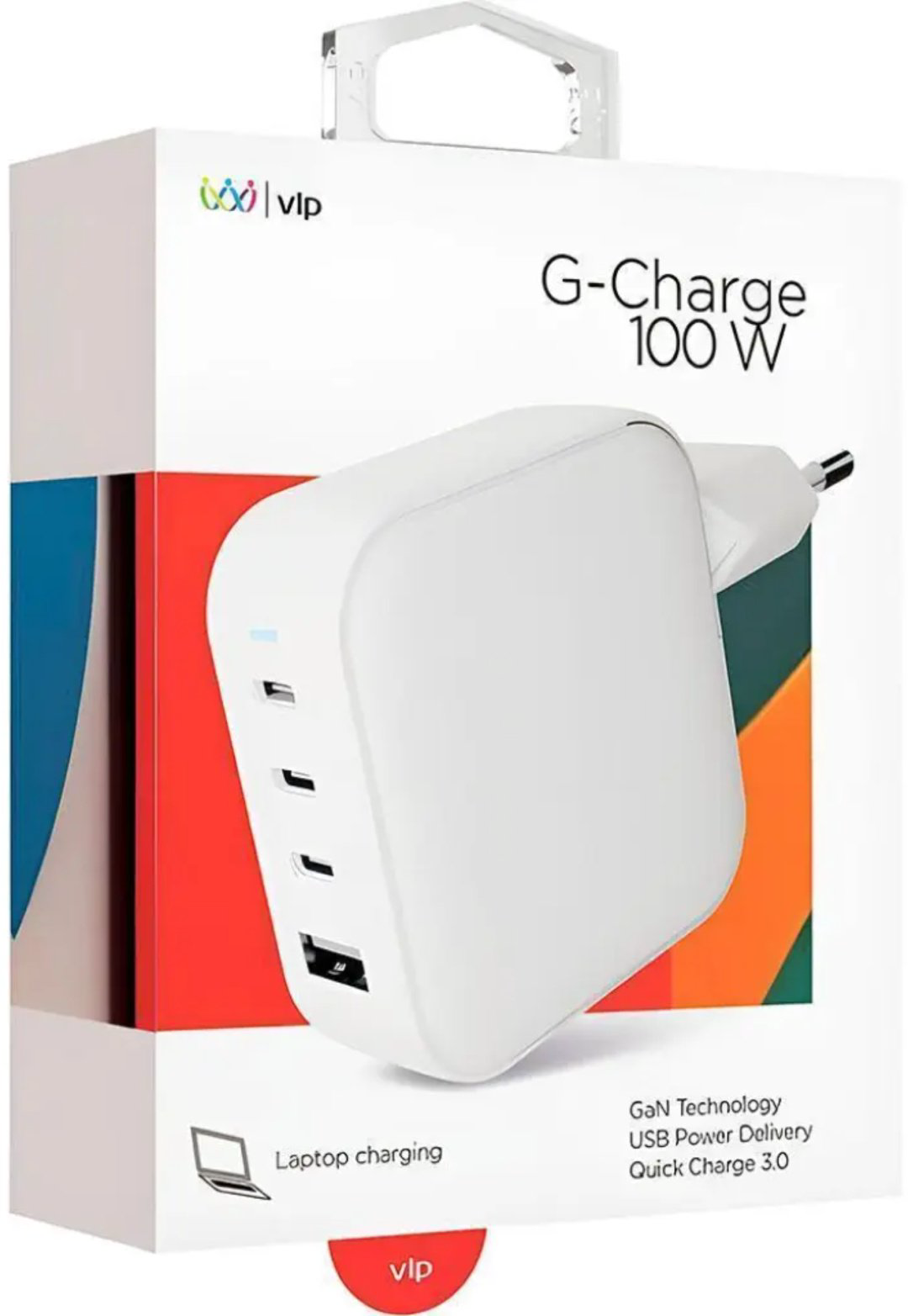 Зарядное устройство VLP G-Charge 100W USB Type-C, USB белый купить,NaN