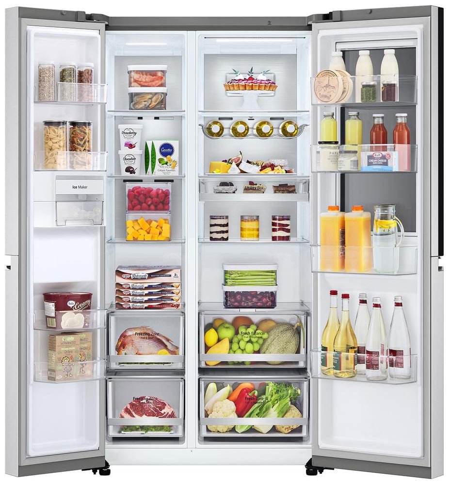 Холодильник LG GC-Q257CAFV серый купить,0