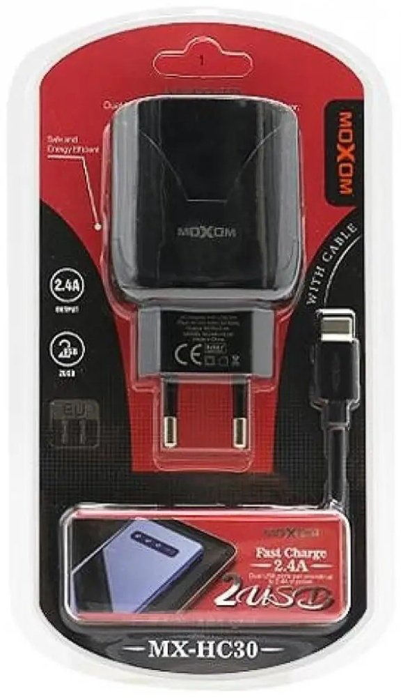 Зарядное устройство Moxom HC-30 черный купить,NaN