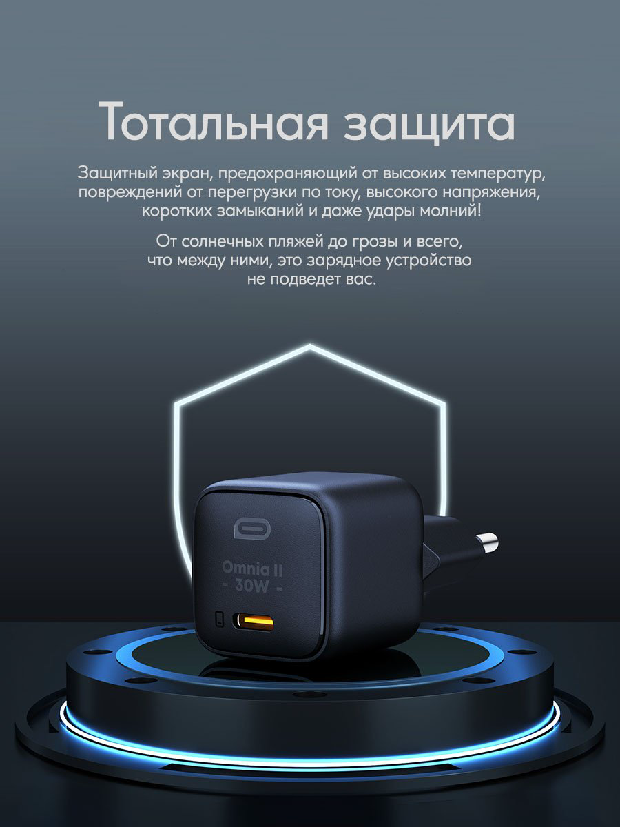 Зарядное устройство Aukey VoltApex II Mini 30W PA-B1L USB Type-C черный купить,NaN