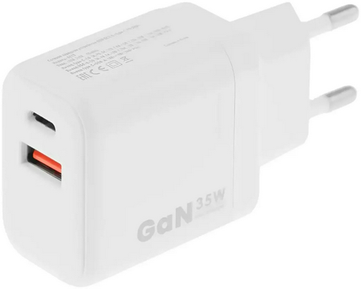 Зарядное устройство BoraSCO Super Charge PD+QC 35W Type-C - Type-C White (52387) USB, USB Type-C белый